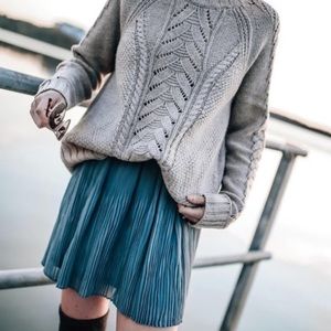 SOLD - H&M Blue Pleated MiniSkirt